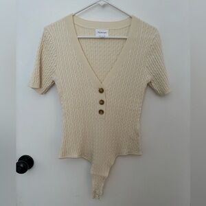 Cable-knit Bodysuit